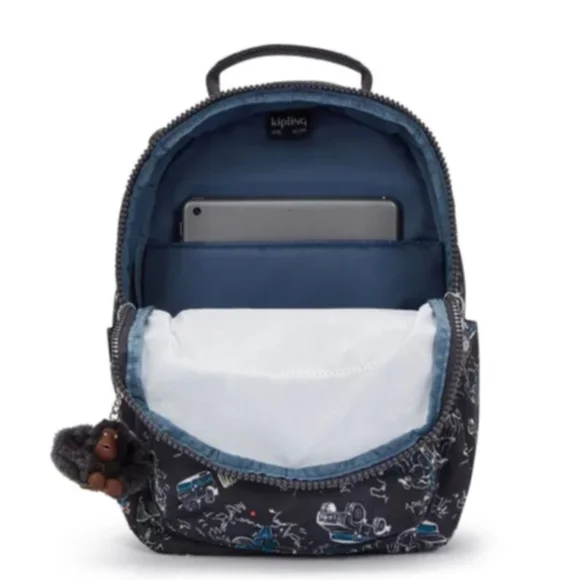 Kipling Seoul S 14L Backpack, Jungle Print, Laptop Compatible - Picture 3 of 4